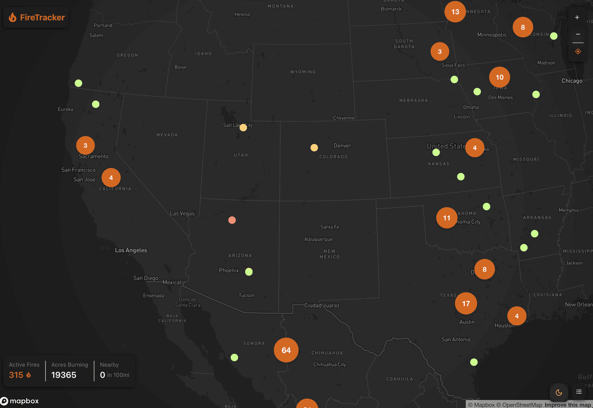 An image of the [Solo] Real-time Wildfires Tracker project.